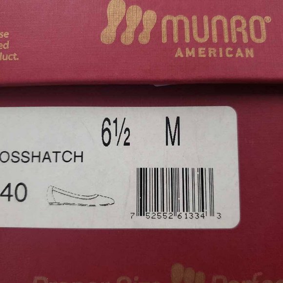 Munro American Womens Ashlie Ballet Flats Shoes Beige Leather Stretch 6.5 M New - Picture 14 of 15